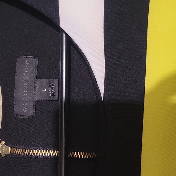 Multicolor Striped Short Sleeveless Dress from Worthington Size Large - Picture 3 of 4